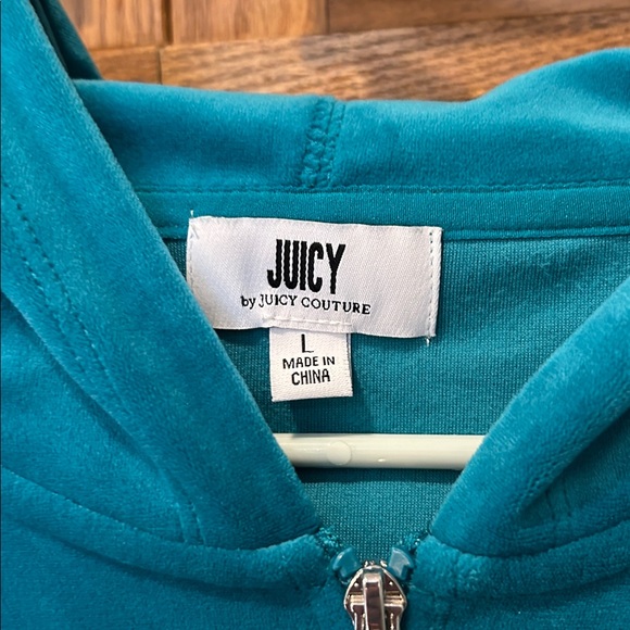Juicy Couture Teal Velour Hoodie Jumpsuit - Picture 6 of 10